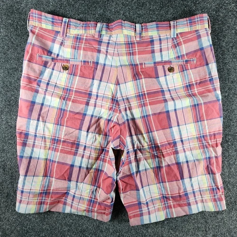 Brooks‎ Brothers Plaid Multicolor Shorts Mens 36 Cotton Casual Preppy Golf EUC